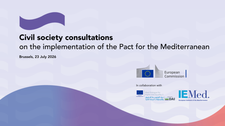 Civil society voices to shape the next phase of the Pact for the Mediterranean